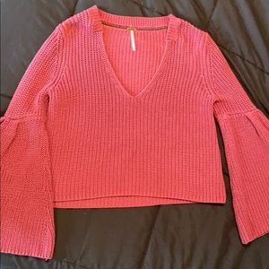 Free People Pink Sweater